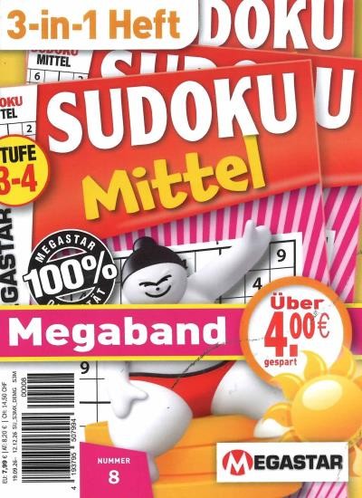 SUDOKU MITTEL MEGABAND 3 in 1 8/2026