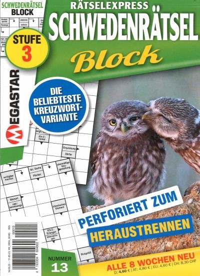 SCHWEDENRÄTSEL BLOCK 13/2023