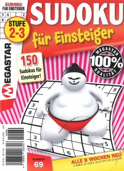 150 SUDOKU FÜR EINSTEIGER 69/2026