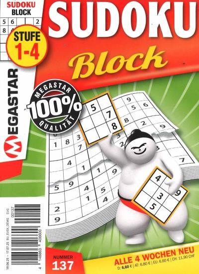 MEGASTAR SUDOKU BLOCK 137/2025