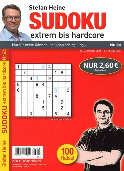 SUDOKU EXTREM BIS HARDCORE 44/2021