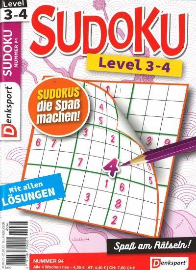 SUDOKU LEVEL 3-4 94/2025