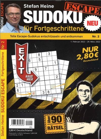 SUDOKU ESCAPE FORTGESCHRITTEN 2/2022