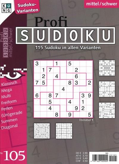 PROFI SUDOKU 105/2022